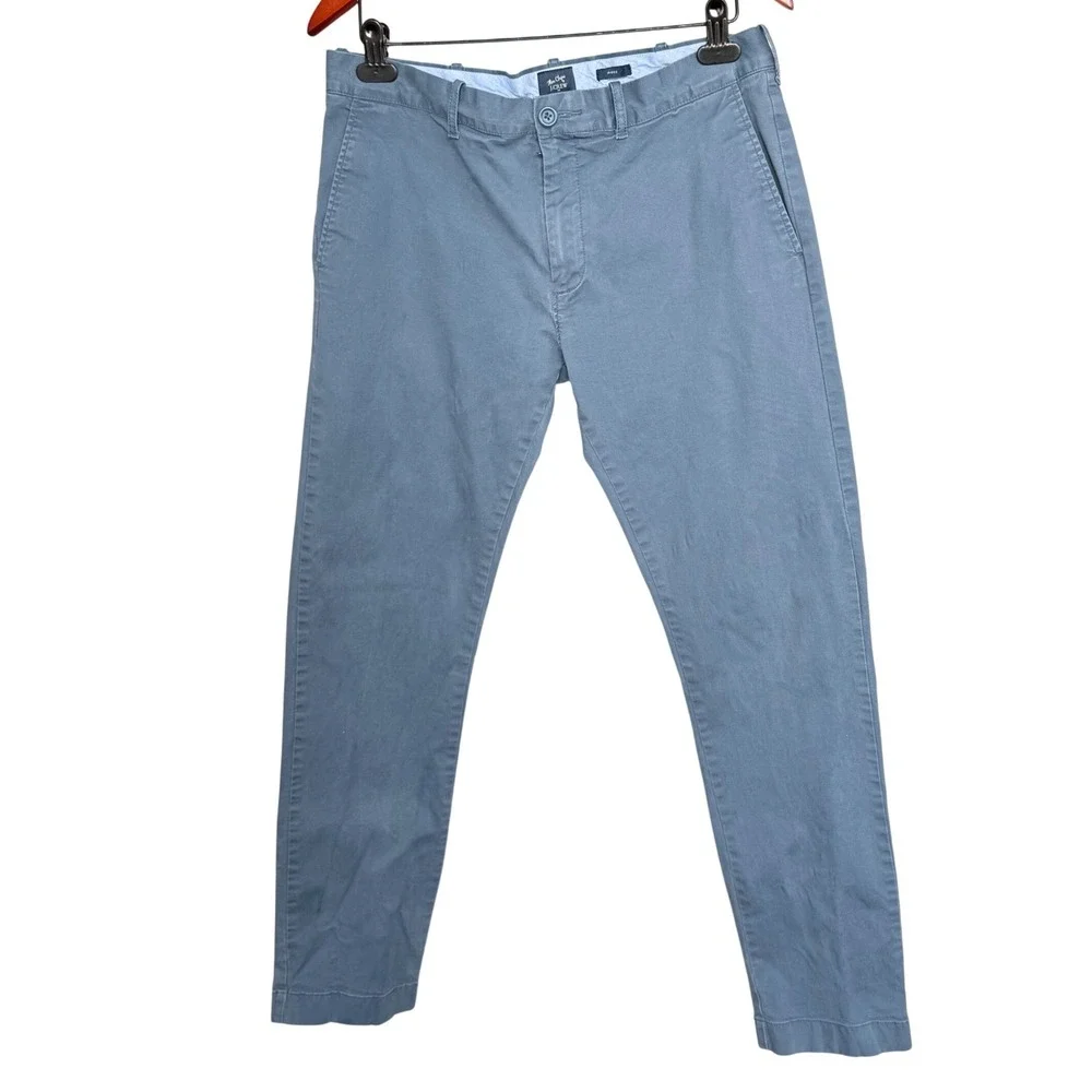 J. Crew Flex Chino Driggs Slim Fit Pants Blue‎ 32x32 Cotton Stretch